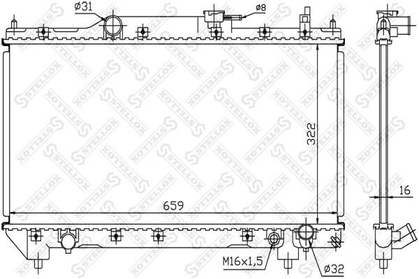 Stellox 10-25113-SX Radiator, engine cooling 1025113SX