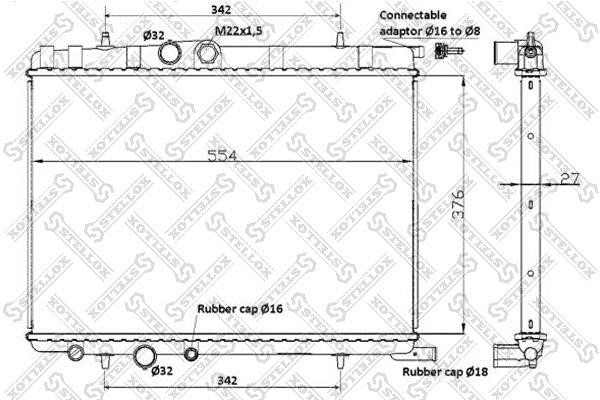 Stellox 10-25123-SX Radiator, engine cooling 1025123SX