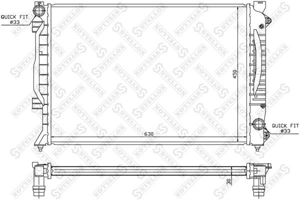 Stellox 10-25249-SX Radiator, engine cooling 1025249SX