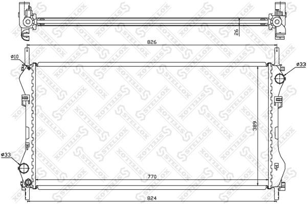 Stellox 10-25131-SX Radiator, engine cooling 1025131SX