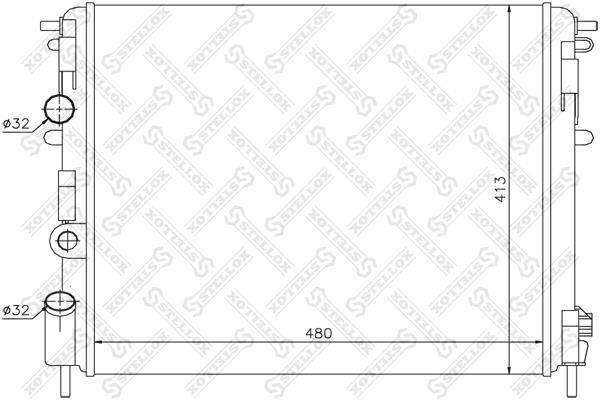 Stellox 10-25134-SX Radiator, engine cooling 1025134SX