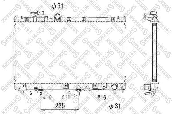 Stellox 10-25150-SX Radiator, engine cooling 1025150SX