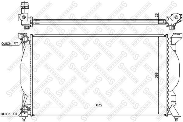 Stellox 10-25334-SX Radiator, engine cooling 1025334SX