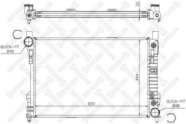 Stellox 10-25386-SX Radiator, engine cooling 1025386SX