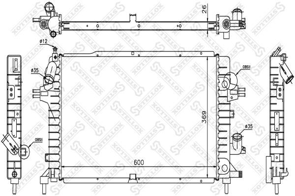 Stellox 10-25388-SX Radiator, engine cooling 1025388SX