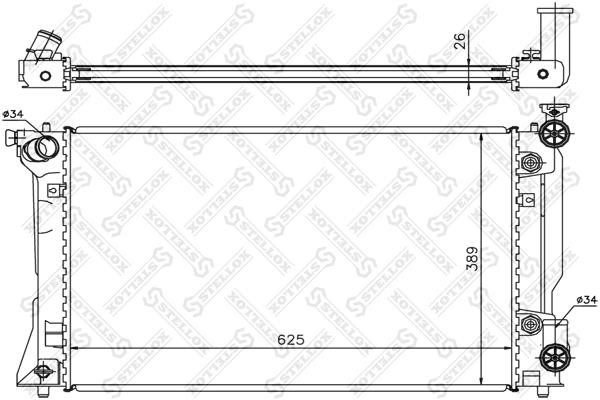 Stellox 10-25424-SX Radiator, engine cooling 1025424SX