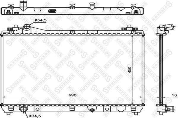 Stellox 10-25457-SX Radiator, engine cooling 1025457SX