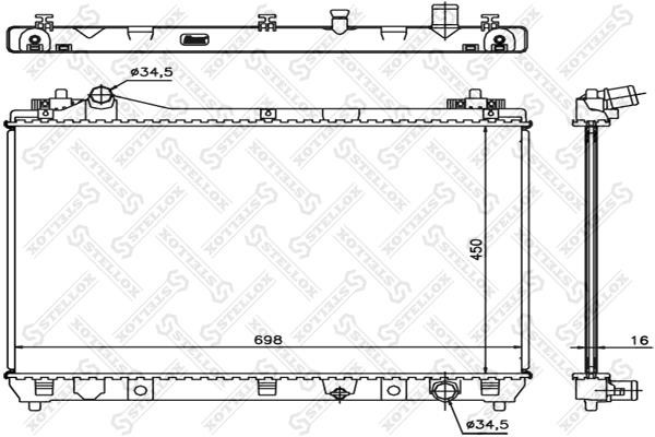 Stellox 10-25458-SX Radiator, engine cooling 1025458SX