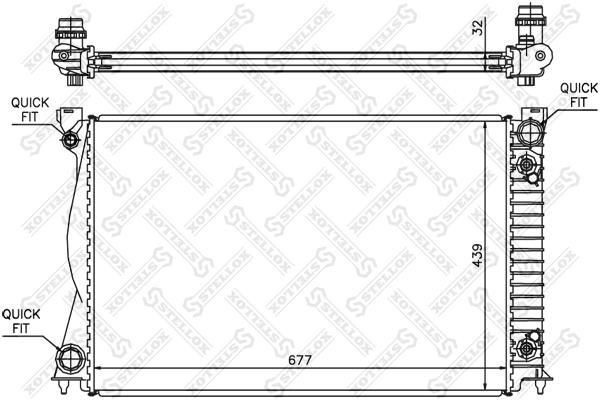 Stellox 10-25507-SX Radiator, engine cooling 1025507SX