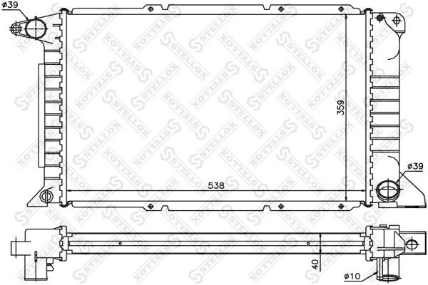 Stellox 10-25797-SX Radiator, engine cooling 1025797SX