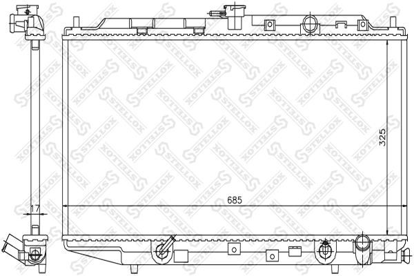 Stellox 10-25823-SX Radiator, engine cooling 1025823SX