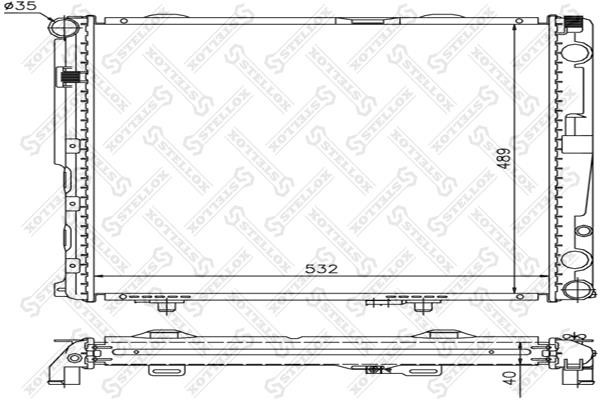 Stellox 10-25905-SX Radiator, engine cooling 1025905SX