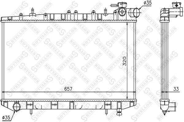 Stellox 10-25992-SX Radiator, engine cooling 1025992SX