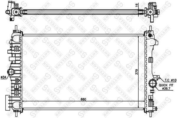 Stellox 10-26026-SX Radiator, engine cooling 1026026SX