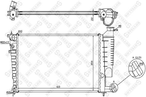 Stellox 10-26096-SX Radiator, engine cooling 1026096SX