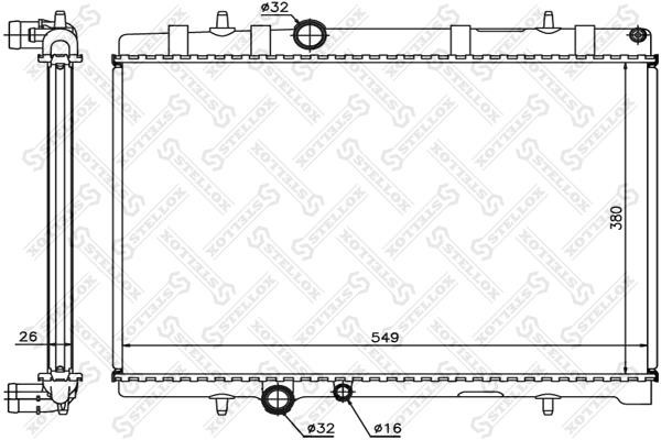 Stellox 10-26123-SX Radiator, engine cooling 1026123SX