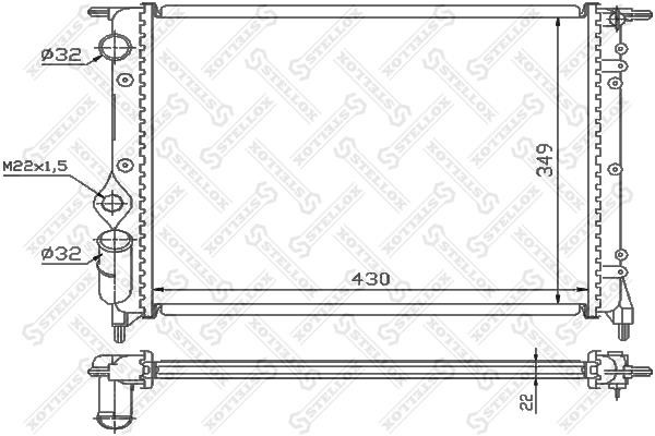 Stellox 10-26204-SX Radiator, engine cooling 1026204SX