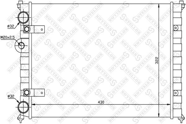 Stellox 10-26221-SX Radiator, engine cooling 1026221SX