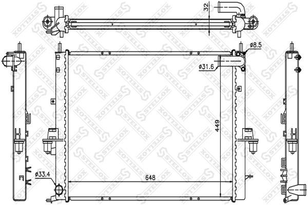 Stellox 10-26282-SX Radiator, engine cooling 1026282SX