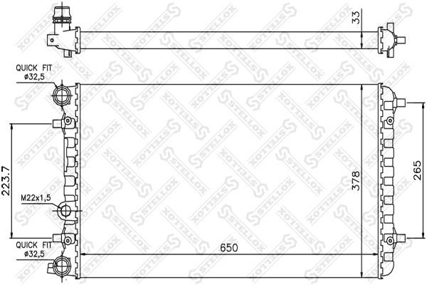 Stellox 10-26417-SX Radiator, engine cooling 1026417SX