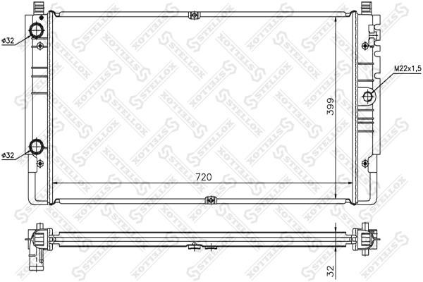 Stellox 10-26422-SX Radiator, engine cooling 1026422SX