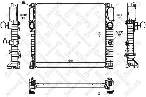 Stellox 10-26550-SX Radiator, engine cooling 1026550SX