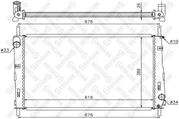 Stellox 10-26759-SX Radiator, engine cooling 1026759SX