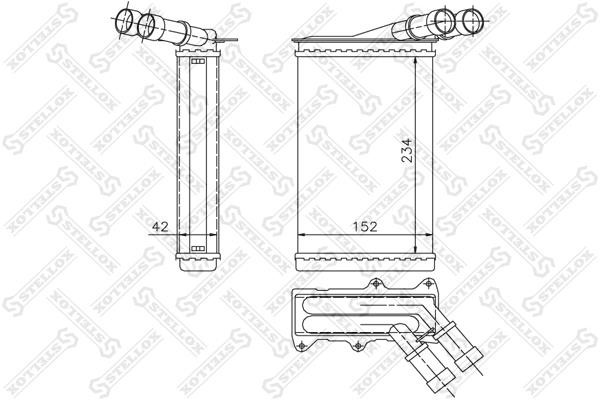 Stellox 10-35005-SX Heat exchanger, interior heating 1035005SX