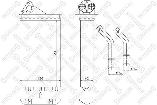 Stellox 10-35011-SX Heat exchanger, interior heating 1035011SX