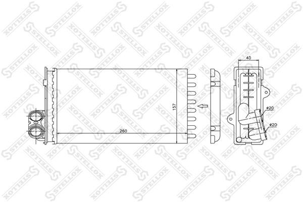 Stellox 10-35015-SX Heat exchanger, interior heating 1035015SX