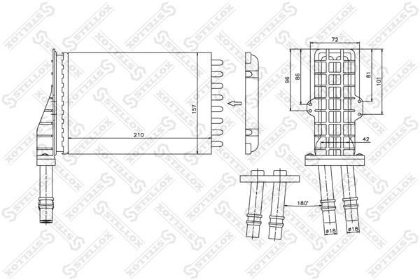 Stellox 10-35026-SX Heat exchanger, interior heating 1035026SX