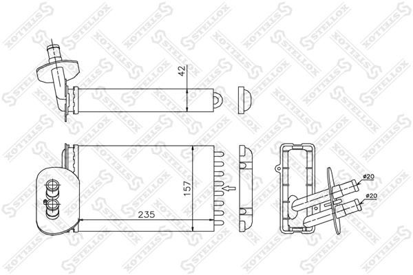 Stellox 10-35048-SX Heat exchanger, interior heating 1035048SX