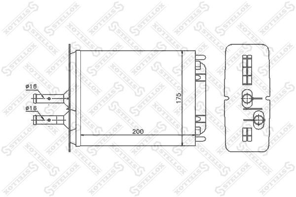 Stellox 10-35053-SX Heat exchanger, interior heating 1035053SX