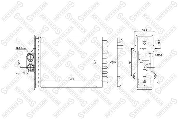 Stellox 10-35056-SX Heat exchanger, interior heating 1035056SX