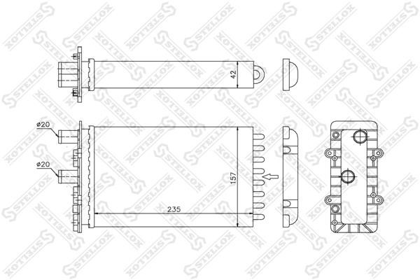 Stellox 10-35079-SX Heat exchanger, interior heating 1035079SX