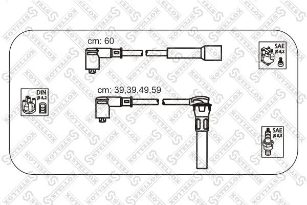 Stellox 10-38572-SX Ignition cable kit 1038572SX