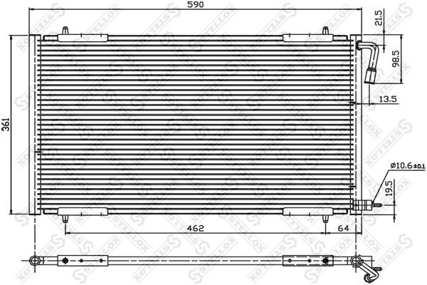 Stellox 10-45002-SX Condenser, air conditioning 1045002SX