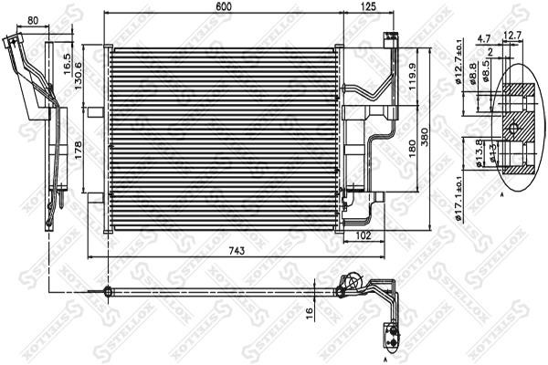 Stellox 10-45118-SX Condenser, air conditioning 1045118SX