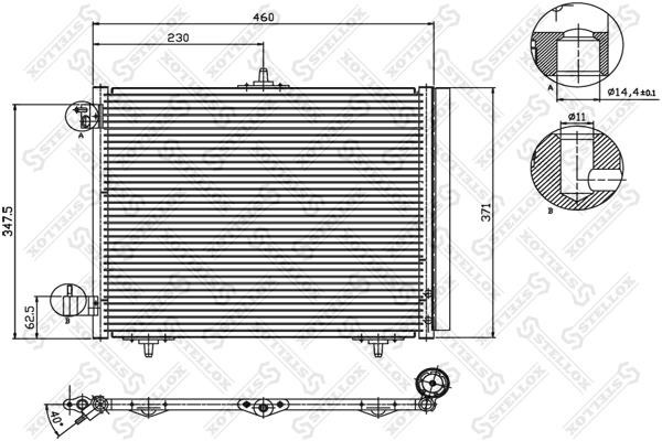 Stellox 10-45040-SX Condenser, air conditioning 1045040SX