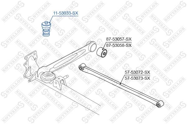Stellox 11-53033-SX Rear shock absorber bump 1153033SX