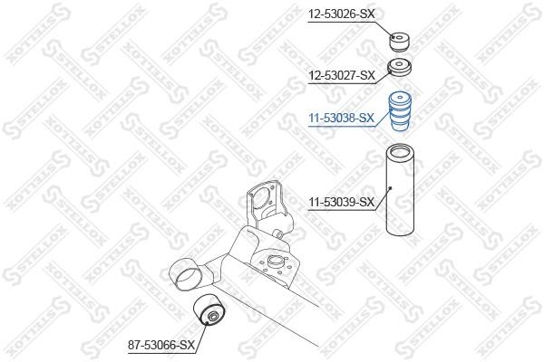 Stellox 11-53038-SX Rear shock absorber bump 1153038SX