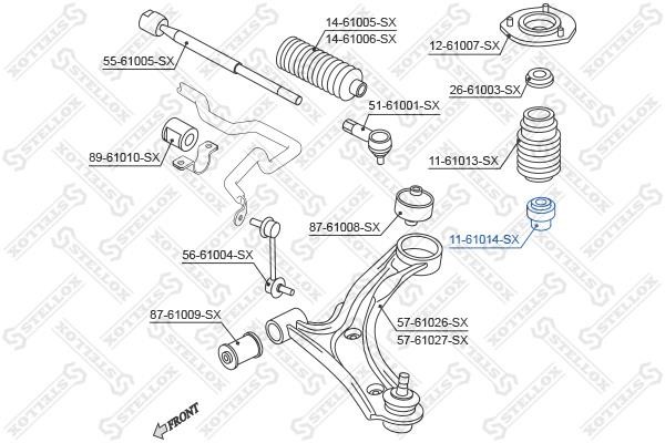 Stellox 11-61014-SX Rubber buffer, suspension 1161014SX