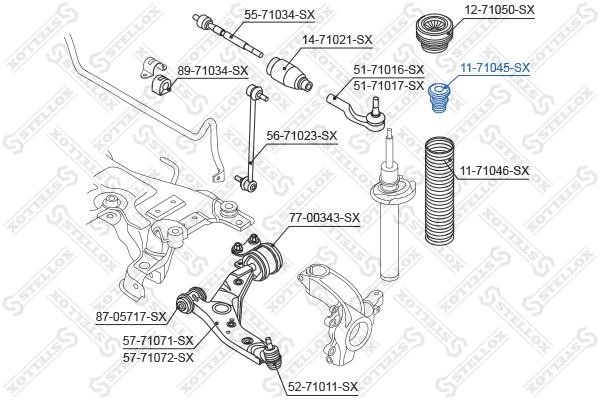 Stellox 11-71045-SX Front shock absorber bump 1171045SX