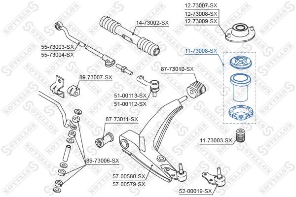 Stellox 11-73008-SX Front shock absorber boot 1173008SX