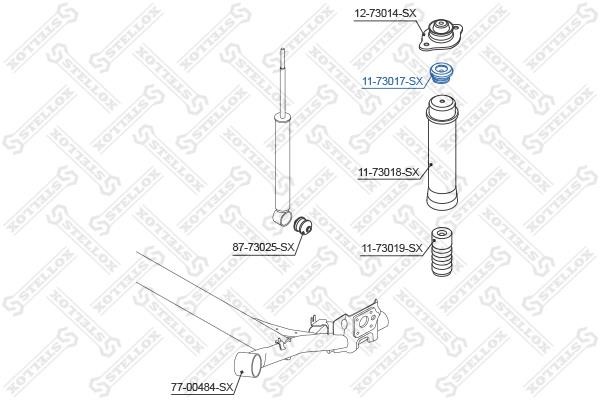 Stellox 11-73017-SX Rear shock absorber bump 1173017SX