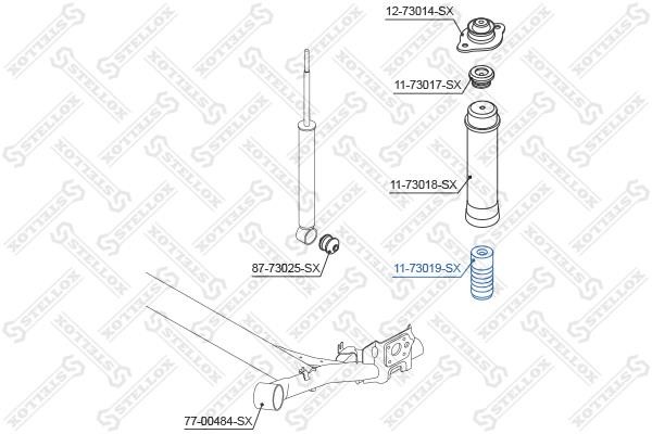Stellox 11-73019-SX Rear shock absorber bump 1173019SX