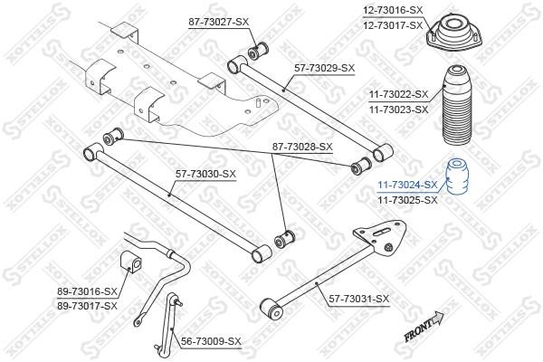 Stellox 11-73024-SX Rear shock absorber bump 1173024SX