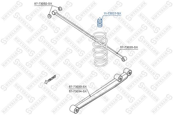 Stellox 11-73027-SX Rear shock absorber bump 1173027SX