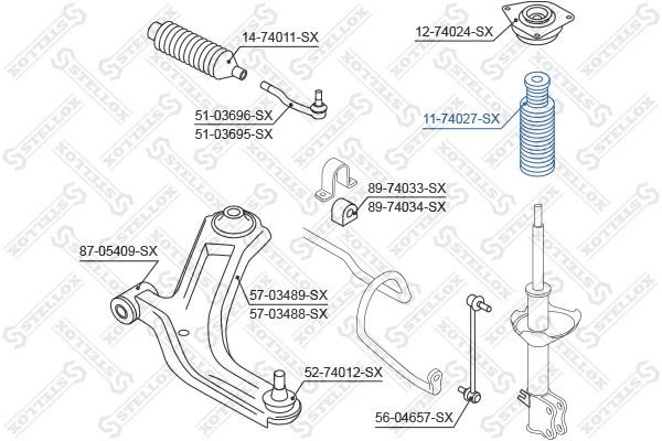 Stellox 11-74027-SX Front shock absorber bump 1174027SX