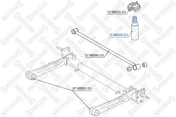 Stellox 11-98040-SX Rear shock absorber bump 1198040SX